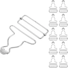 Lusofie 10 Pairs 2" Overall Buckles, Replacement Clasps with Rectangle Slide Bar
