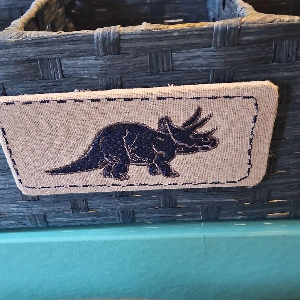 Dinosaur Print Blue Woven Basket Set - Image 3 of 4
