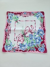 Vintage Ladies Hankie Blue Floral