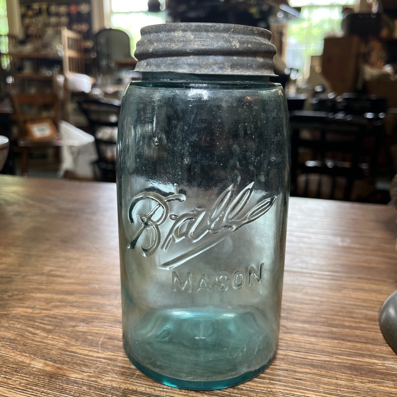 Triple L  Aqua Blue Ball Jar With Zinc Lid