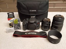 Canon EOS Rebel T5i DSLR w/18-55mm+Sigma 50-200mm Zoom Lenses+Canon Bag-Nice!