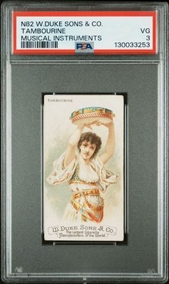 1888 N82 W. Duke Sons & Co. - TAMBOURINE - MUSICAL INSTRUMENTS PSA 3 VG