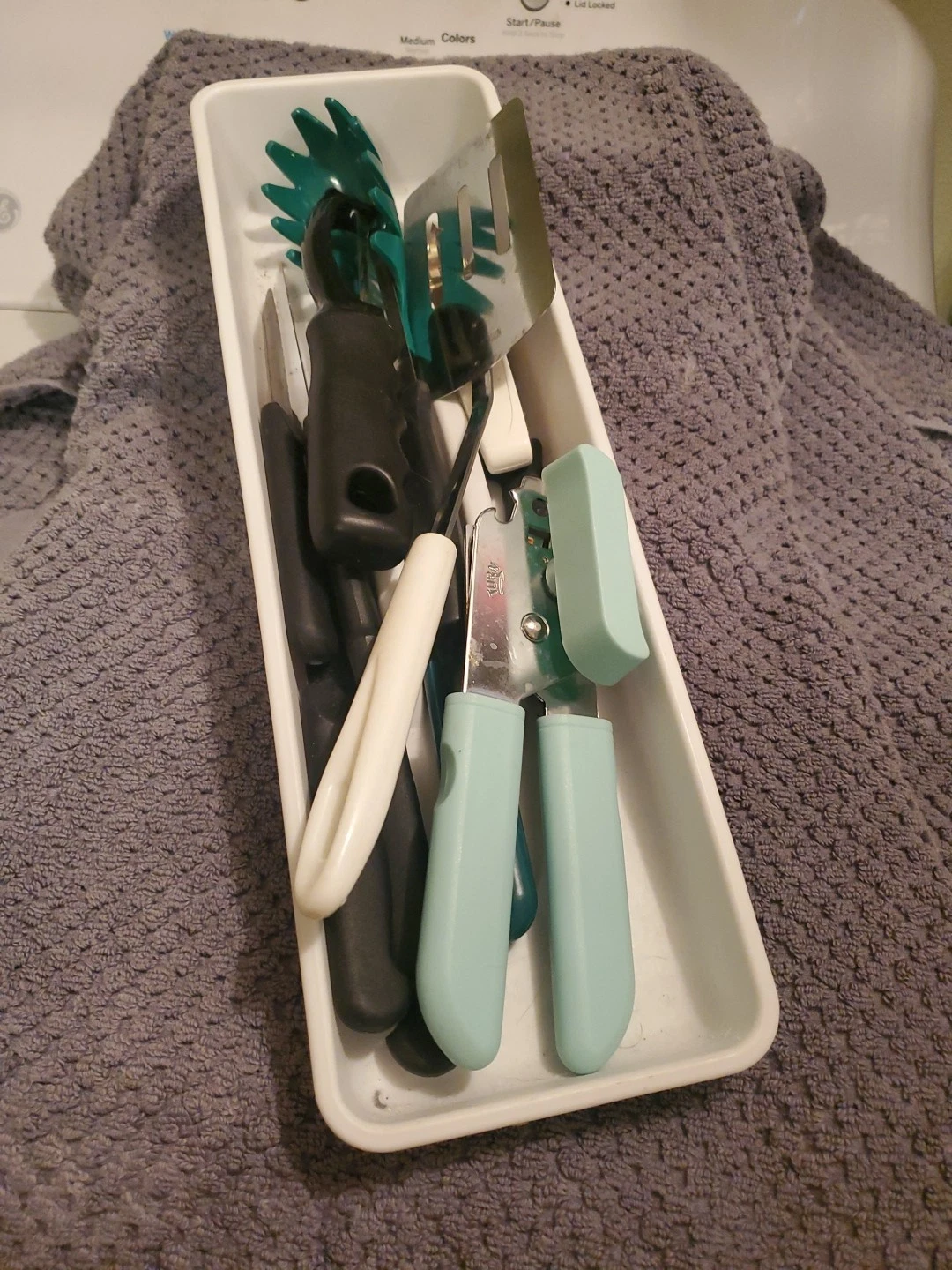 Lot Of 10 Vintage To New Kitchen Tools In Drawer Container