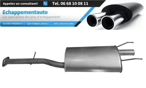 Ligne échappement Ssangyong Rodius 2.7 Xdi silencieux central pour moteur diesel 2006