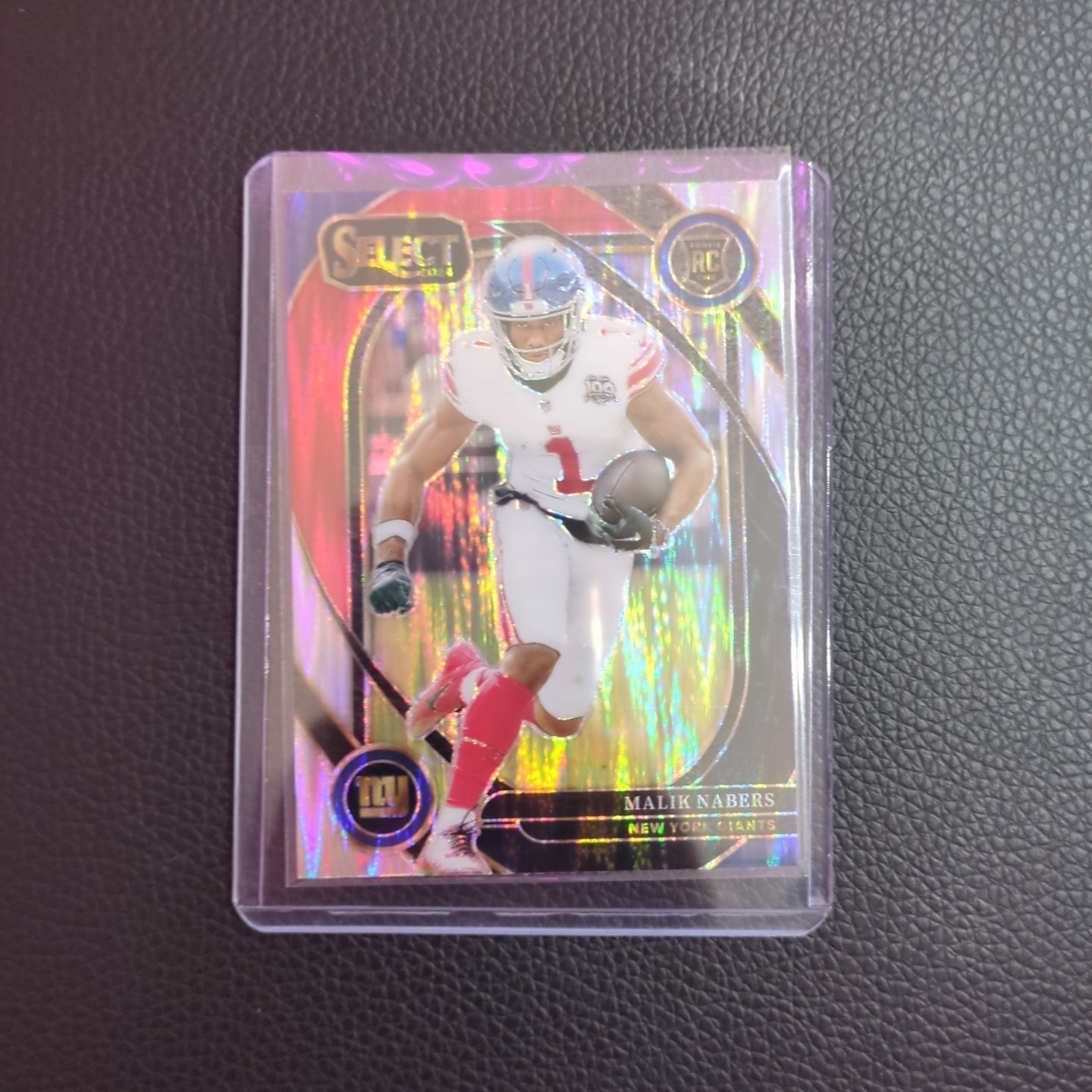 2024 Panini Select Club Level Malik Nabers Black And Gold Shock RC #220