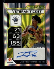 Jeffrey Dowtin Jr 2025-26 Contenders EuroLeague Veteran Ticket Auto Holo Laser ⑤