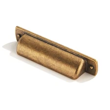 Drawer Cup Pulls 3 Inch Hole Center Antique Brass Cabinet Kitchen Handle 10 PCS