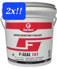  2 Pack Fiber Reinforced Duct Sealant 1 Gallon Gray Water Based HVAC Seal 181