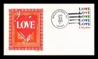 US COVER LOVE 20C FIRST DAY ISSUE HAND CANCEL PANDA CACHET INSERT