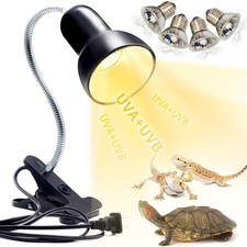 Reptile Heat Lamp, UVA UVB Reptile Light Basking Spot Lamp, Turtle Aquarium T...