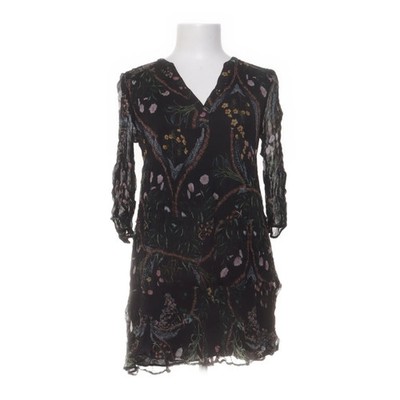 Ba&sh, Kleid, Größe: L, Schwarz/Mehrfarbig, Viskose, Blumen, Damen #UNk