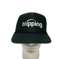 Trucker Snapback Hat Cap Skater Tripping Green Mesh Festival Coachella Traveler