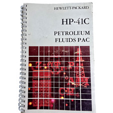 HP HP-41C Petroleum Fluids Pac Spiral Manual 00041-90288 1982 USA Vintage