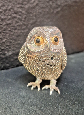 Christofle Paris SilverPlated Owl Figurine   Lumière d Argent Collection (RZ14)
