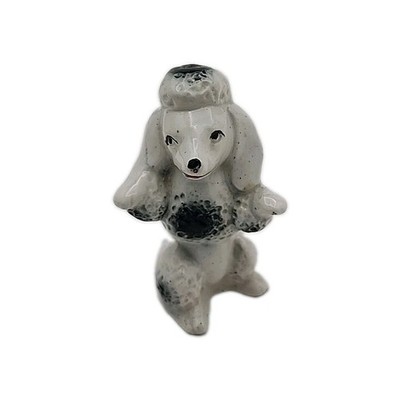 Vintage Poodle Figurine Japan 3.25