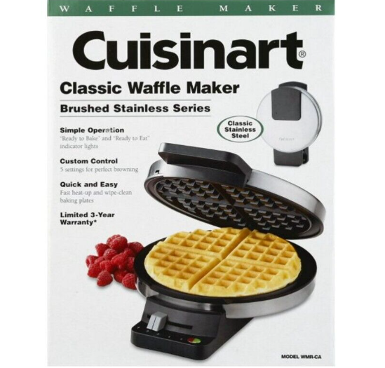 NEW 2023 Cuisinart Round StainlessSteel Classic Waffle Maker