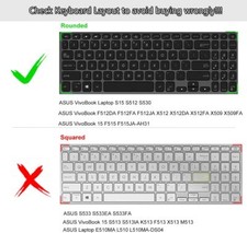 for ASUS VivoBook 15 S15 S512 S530UA S530FA 15.6 inch Laptop/ASU Keyboard Cover
