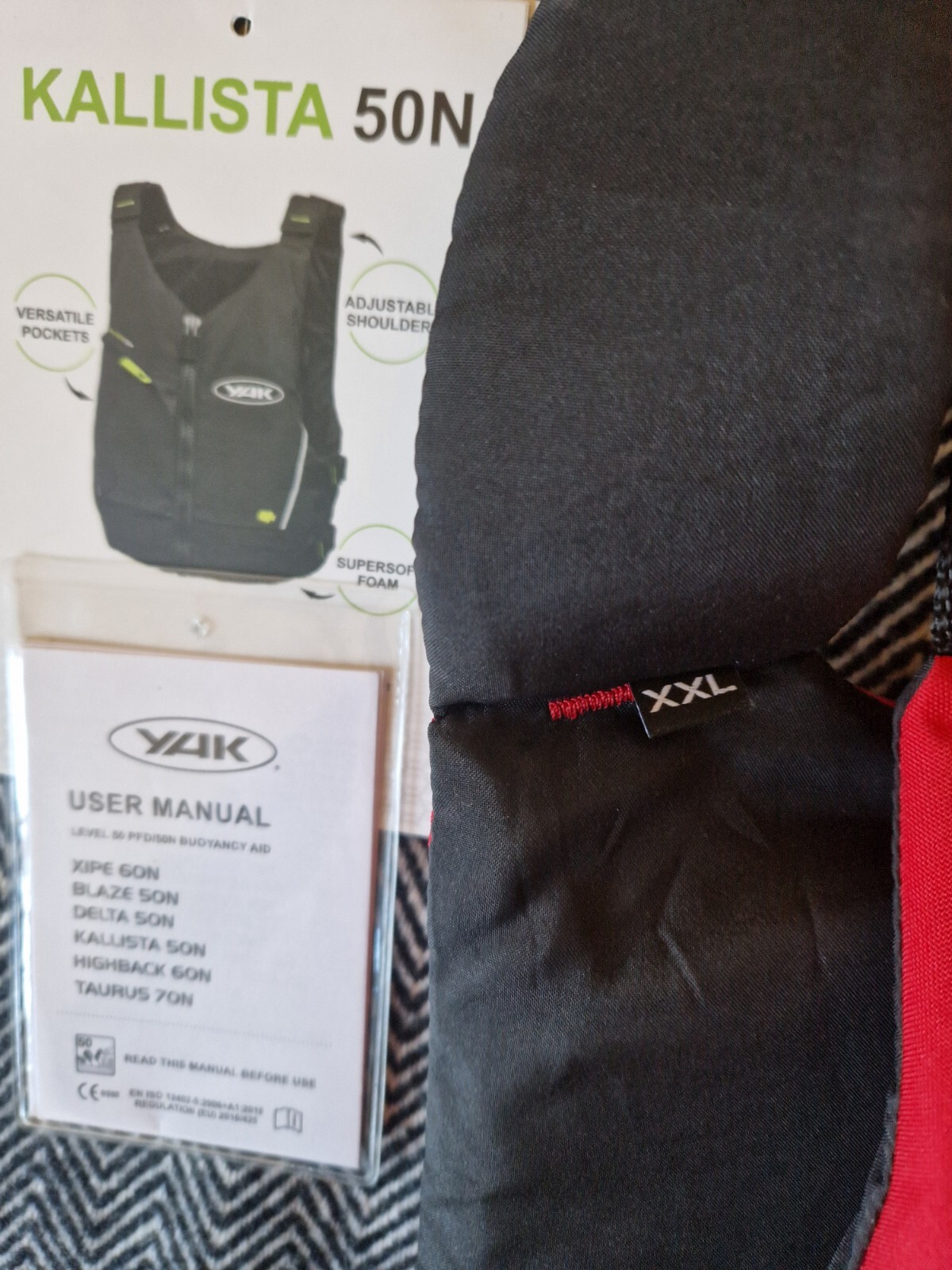 Yak Adult Life Jacket Kallista 50N XXL Kayak, Canoe, etc Great