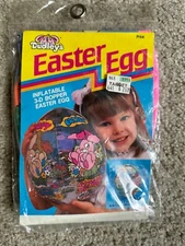 Dudley’s Giant 3-D Inflatable Easter Egg Toy Vintage NOS New In Package Bunny