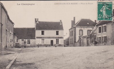 CPA CHATILLON SUR MARNE PLACE DU ROYER - EINRICHTUNG REMY-HONON - Figur