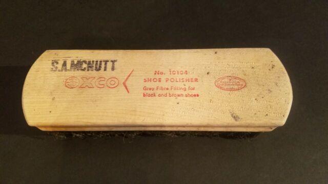 Nice Vintage OXCO Sterilized Wooden Shoe Shine Brush #10104