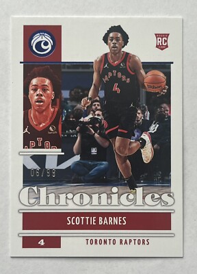 2021-22 Panini Chronicles Blue Numbered /99 Scottie Barnes #47 