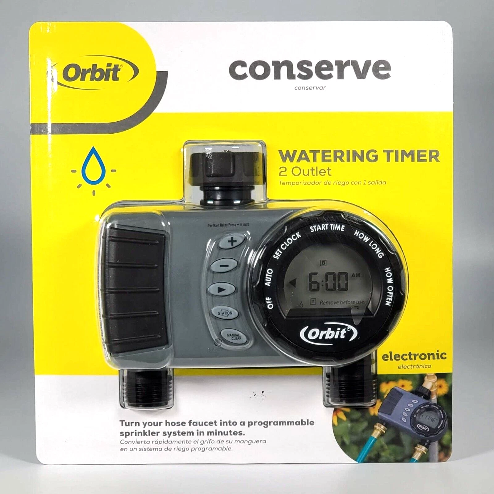 BOX OF 4 Orbit Conserve Digital Water Timer 2 Outlet - NEW Programmable
Opens in a new window or tab