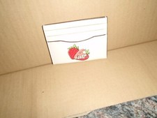 Coach Mini Skinny ID Card  credit Case With Strawberry CAR33