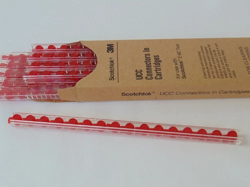 3M Scotchlok UCC Connectors in Cartridges 160/Pack Clear & Cap for E-9C Tool NEW