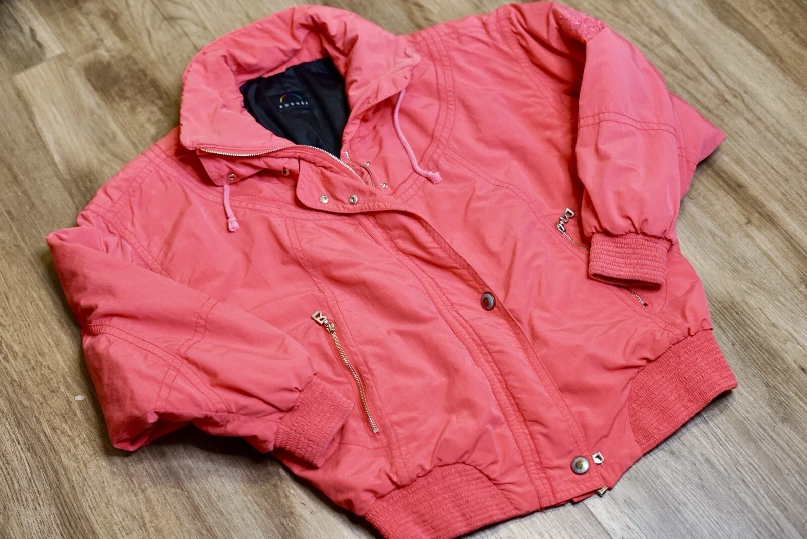 Vintage Women’s BOGNER Size 10 Pink Embroidered Jacket Ski Snow USA
