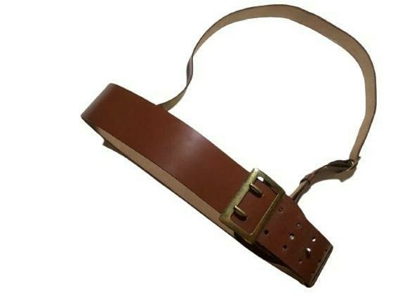 Original WWII Sam Browne Belt Shell Cordovan Brown Box 34 Military