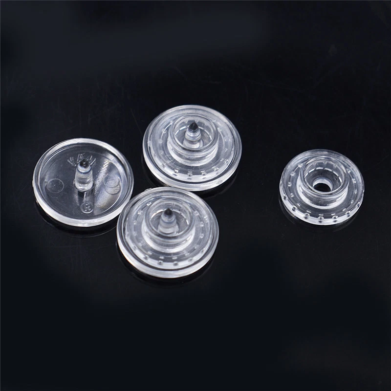 50 Pcs Clear Plastic Snaps Button Fasteners Sewing on Clothes DIY Hand Crafts - Image 4 of 4