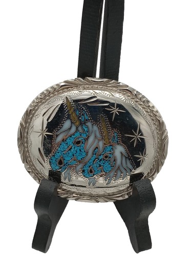 Cravate HERMÈS Vintage - Motif Initiale H & Étriers - Soie 100% - Années 1990 - Bleu
