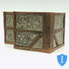 Plaster Outside Corner Wall x2 - WizKids WarLock Tiles D&D Dungeon 2" Tall