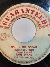 Paul Evans: Happy Go Lucky Me / Fish in the Ocean- 45 RPM, 1960 GOOD F226