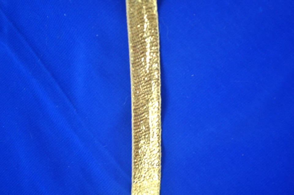 VTG 1950S ROLL RIBBON CRAFTS, CHRISTMAS 5/8" GOLD Metallic TINSEL MESH 25 YARDS - Image 2 of 3