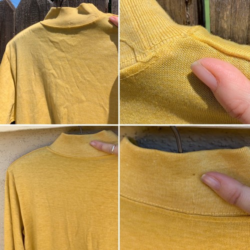 Vintage High Neck T-Shirt Polar Bear Logo WPL 5127 Mock Neck Single Stitch M - Picture 11 of 12