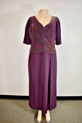 Montage by Mon Cheri Dark Purple Beaded Silk Long Dress Size 14 us On Sale | eBay Montage by Mon Cheri Dark Purple Beaded Silk Long Dress Size 14 us On Sale | eBay