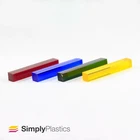 Square Coloured Tinted Extruded Acrylic Plastic Perspex Rod Bar