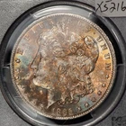 1885-O $1 Morgan Silver Dollar -Watercolor Toning - PCGS MS 62 - X5216