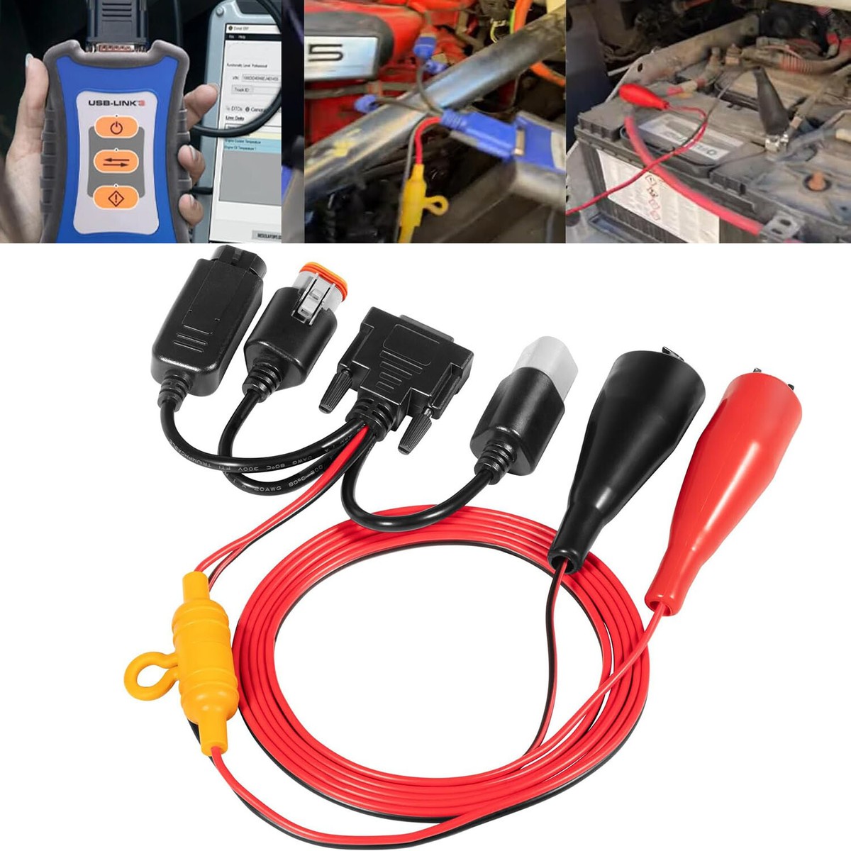 MPS-493033 Diagnostic Adapter Cable for Cummins 3-Pin 2-Pin Nexiq