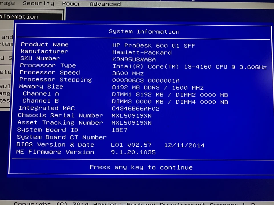 HP ProDesk 600 G1 SFF Intel Core i3-4160 3.6GHz 8GB RAM NO HDD NO OS Good - Image 2 of 4