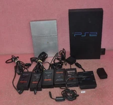 Sony Playstation 2 Model SCPH-30001 & SCPH-79001 With 5 AC Adapters.
