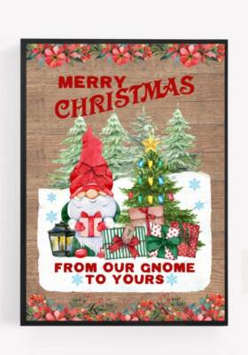 Gonk Weihnachtsdruck Bild Wichtel zu deinem Schild A4 UNGERAHMT 1