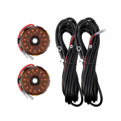 KC HiLiTES Two-Light Add-On Cyclone V2 Kit - Amber - 5.0 Meters Long 6336