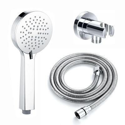ENKI EO019 Chrom Modern Handshower Kit Multifunktionsschlauch Wandhalterung Steckdose