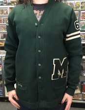 Vintage Michigan State Ivy Green 1967 Varsity Cardigan College Letterman Sweater