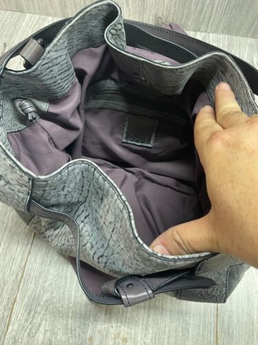 Kooba Gray Slouchy Leather Hobo Shoulder Bag Large Purse Zippers pretty VGC Prin - Picture 17 of 21