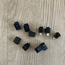 10 Pcs Rocker Switch 2 PIN ON-OFF SPST 125VAC/10A 250VAC/6A  Black