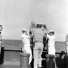 WW2 WWII Photo World War Two /  US Navy Burial at Sea 1944 Pacific
